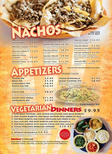 serranos menu|Nachos 13 Tacos Grilled Quesadilla 8 Street Tacos 4 Tostada